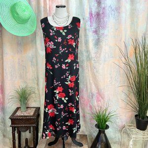 📌Studio One Georgette Fabric Floral Sleeveless Midi Dress